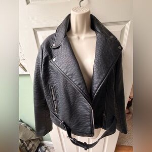 Victoria's Secret Charcoal Leather Jacket